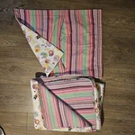 Revman Inter. Twin Floral & Striped Quilt 81X65 With 29X23 Sham (approximately).. Fixed Price $20.00.
