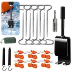 Heavy Duty Ice Anchor Drill Adapter Tool Kit, 19PCS Tent Stakes & Ropes Set. Fixed Price $35.52.
