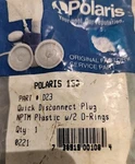 Polaris Quick Disconnect Plug, Zodiac 180 Nptm, W/ 2 O-rings, Oem. Fixed Price $12.90.