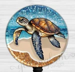 Tropical Sea Turtle Retractable Badge Holder, Ocean Reel 6626B. Fixed Price $12.95.