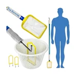 The Skimmie Small Pool Skimmer Net With 3-SECTION Pole & Stainless Steel Hook.... Fixed Price $64.22.