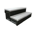 Leisure Accents 36" Deck Patio Spa Hot Tub Storage Compartment Steps - Gray. Fixed Price $125.09.