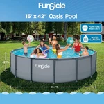 15FT Oasis Above Ground Metal Frame Swimming Pool Pump Filter Auto Skimmer. Fixed Price $319.57.