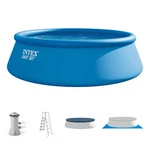 Intex 15' 48" Inflatable Easy Set Above Ground Swimming Pool W/ Ladder & Pump. Fixed Price $300.99.