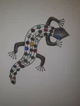 Metal Lizard Fence Hanger Wall Art Decor Home Made. Fixed Price $131.89.
