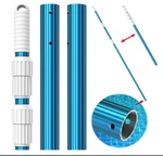15FT 1.3MM Blue Telescopic Pool Pole, 3-PIECE, Fits Skimmers, Brushes, Vacs. Fixed Price $54.50.