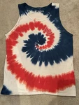 Sand Cloud Women Tank Top Tie Dye Red White & Blue Save The Fishies. Fixed Price $12.00.