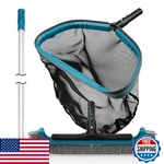 Pool Cleaning Kit: Skimmer Net, 10.5FT Pole & 17.5" Brush - In/above Ground. Fixed Price $69.27.
