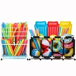Yescom 335 Gal Pool Float Storage With Towel Rack Holder Rolling Toys Bins Set. Fixed Price $199.90.