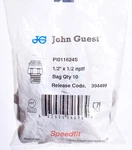 10 Pack John Guest Speedfit 1/2" X Nptf Gray Couplings PI011624S. Fixed Price $48.99.