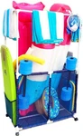 Pool Equipment Holder With Towel Drying Bars, Mesh Rolling Storage Organ.... Fixed Price $60.52.