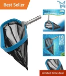 Pool Net Skimmer Heavy Duty 19IN Aluminum Frame Fine Mesh Leaf Debris. Fixed Price $48.98.
