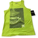 Nwt Hurley Boys/youth Shark Line Graphic Tank Top Shirt Lime. Fixed Price $19.99.