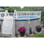 Vinyl Works Resin Above Ground Pool Fence Kit, Sections, 24-INCH Taupe, Uv. Fixed Price $56.00.