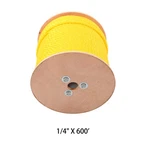 1/4" X 600' Yellow Twisted Polypropylene Heavy Duty Ropes For Outdoor. Fixed Price $49.00.
