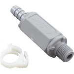 Check Valve, Rola-chem, 3/8" Barb X 1/4"MPT, In-line. Fixed Price $37.60.