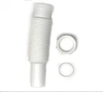Flexible Sink Pipe 1.5" 15" White Plastic Polypropylene With Slip-joint Nut. Fixed Price $27.85.