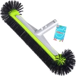Swimming Pool Brush Head With Round ENDS,17.5" Heavy Duty Aluminum Back For. Fixed Price $24.56.