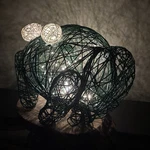 Handmade String Art Frog Green White Modern Animal Ornament Led Nightlight. Fixed Price $55.00.