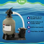 Rx Clear Radiant 16" Aboveground Swimming Pool Sand Filter System W/ .75 Hp Pump. Fixed Price $329.99.