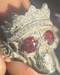 King Skull Ring 925 Silver Size 10. Fixed Price $499.00.