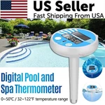 Digital Solar Powered Outdoor Floating Waterproof Rainproof Pool Spa Thermometer. Fixed Price $10.89.