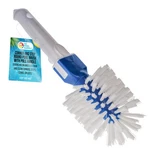 Corner Step Round Pool Brush With Pole Handle, Nylon Bristles Scrub, Clean. Fixed Price $8.99.