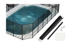 4 108FT, 350GMS Teslin Mesh Pool Safety Fence, Stainless Steel Feet, Triple. Fixed Price $568.31.