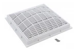 Main Drain Grate, Waterway, 12" X Square, W/frame, White New. Fixed Price $69.95.