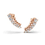 0.43 Ct Lab Grown Round Diamond Stud Earrings 14K Rose Gold Jewelry For Her. Fixed Price $499.00.