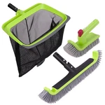 Sepetrel Deluxe Pool Cleaning Kit: Skimmer Net, 17.5" Brush Head, Scrub. Fixed Price $66.07.