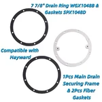 For Hayward 1PCS 7/8" Drain Ring WGX1048B & 2PCS Fiber Gaskets SPX1048D New. Fixed Price $16.95.