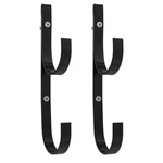 U.s. Pool Supply Set Of 2 Black Aluminum Hangers For Telescopic Poles, Nets. Fixed Price $10.99.