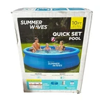 Summer Waves Quick Set Pool 10FT 30" Inflatable Above Ground Filter Pump. Fixed Price $124.95.