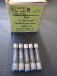 Five (5) MDX-4 MDX4 Bussmann Fuses 125V Slow Blow New Nos. Fixed Price $10.95.