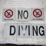 Inlays 6" X No Diving Message Smooth Ceramic Tile.. Fixed Price $24.99.