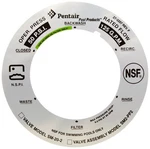 Pentair 273207 2" De Valve Label. Fixed Price $17.76.
