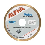 Alpha Vetro Diamond Glass Blade Wet Cutting Porcelain Sizes 4-3/8" 10". Fixed Price $109.99.