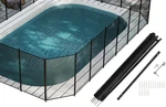 48FT, 350GMS Teslin Mesh Pool Safety Fence, Stainless Steel Feet, Triple Stitc. Fixed Price $224.65.