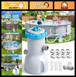 800 Gph Above Ground Pool Filter Pump Energy-saving, Dual Action, Easy Setup,. Fixed Price $95.99.