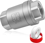 2 Inch Spring Check Valve, 304 Stainless Steel CF8 Return One Way Horizontal. Fixed Price $52.48.