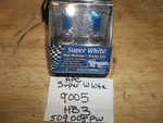 Apc Headlight Bulb Super White 100W 9005 HB-3 Pr. New!! Free Ship!. Fixed Price $9.99.
