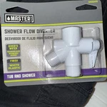 Shower Flow Diverter White Plastic Master Plumber 543205. Fixed Price $12.00.
