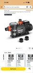 Leo In/above Ground Pool High Flow Powerful Self Priming Pump, Black. Fixed Price $200.00.