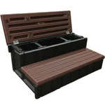 Confer Plastics Leisure Accents 36" Spa Hot Tub Steps With Storage - LASS36SCE. Fixed Price $159.99.
