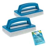 Scrub Pool Tile & Walls Clean - 2 Pack Hand Held Brush Set. Fixed Price $20.00.
