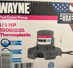 Wayne WPCP250 57735-WYN1 1/4 Hp Automatic Pool Cover Pump. Fixed Price $104.49.