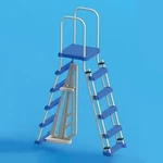 Swimline Above Ground Frame Ladder With Barrier 48 Inch Pools Summer Hot. Fixed Price $165.00.