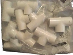 Half-inch (1/2") Lasco Pvc Tee Lot Of Nine. Fixed Price $25.00.