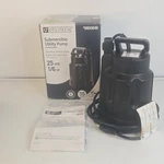 Utilitech Submersible Utility Pump Thermoplastic 25 Gpm 1/6 Hp Model 0955646. Fixed Price $29.99.